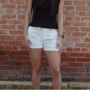 Liverpool Soft White Trouser Shorts